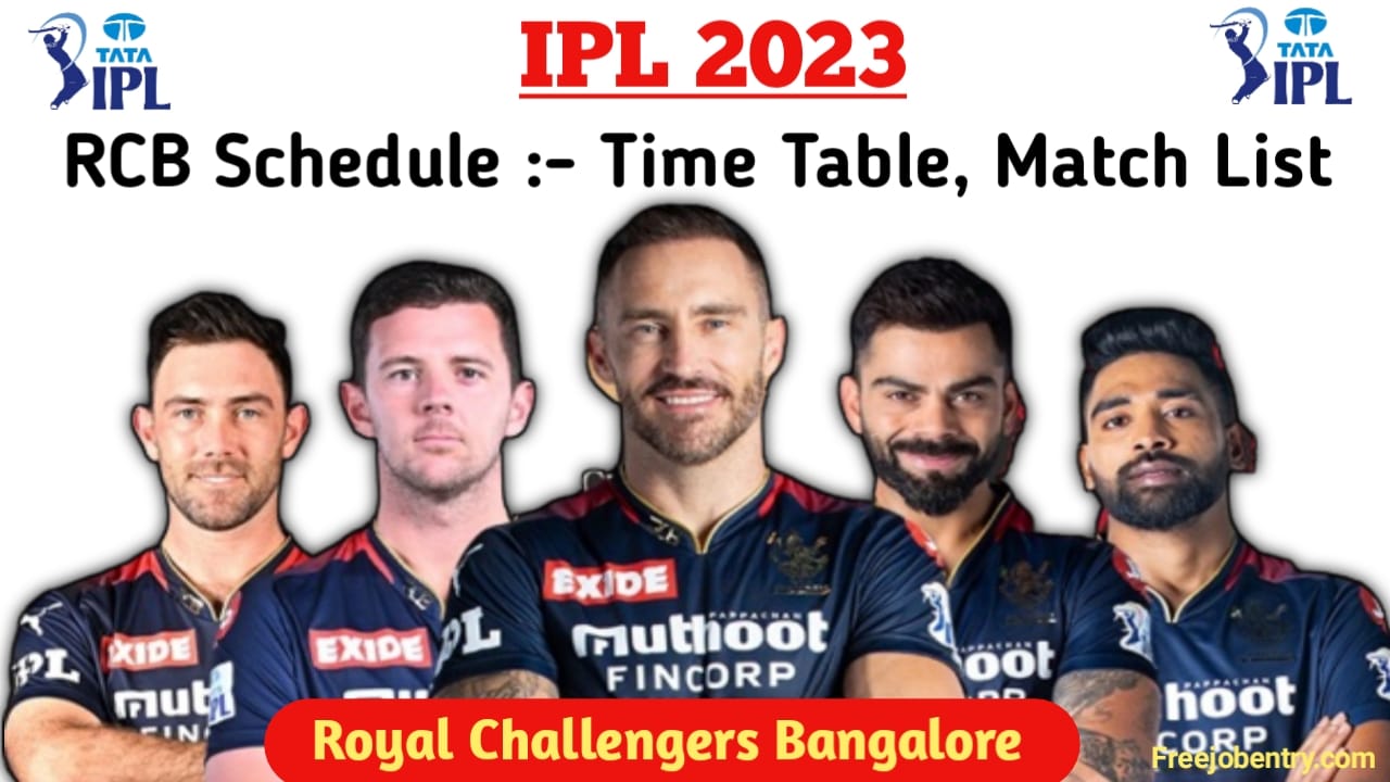 IPL 2023 RCB Schedule