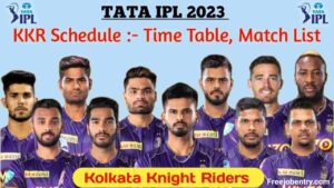 IPL 2023 kkr full Schedule
