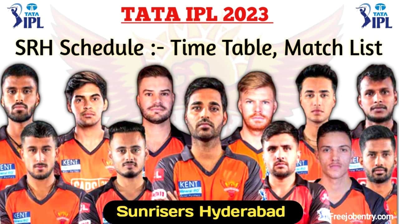 SRH Full Schedule IPL 2023