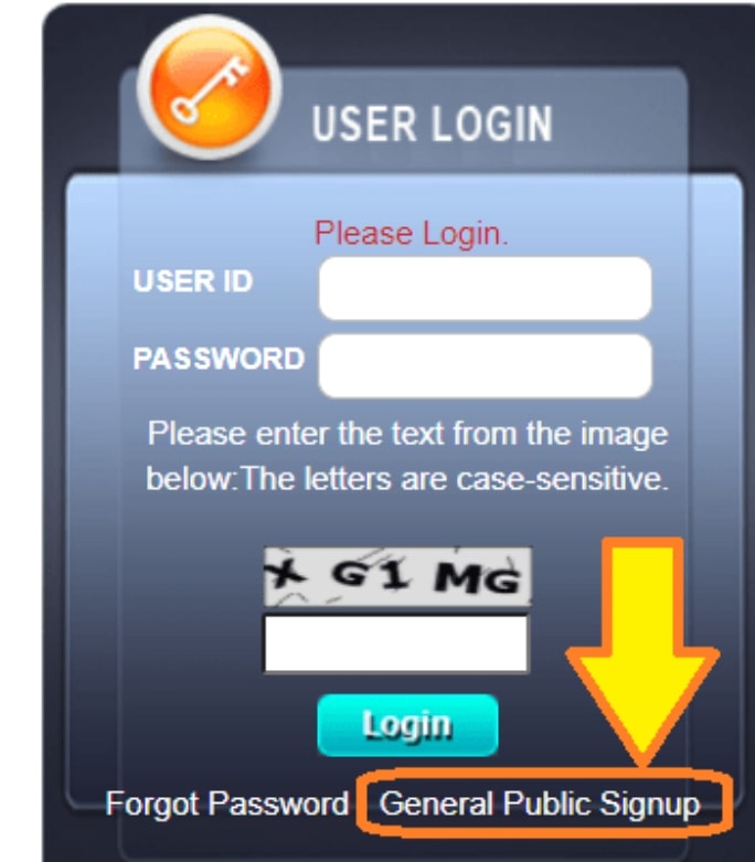 user id and password